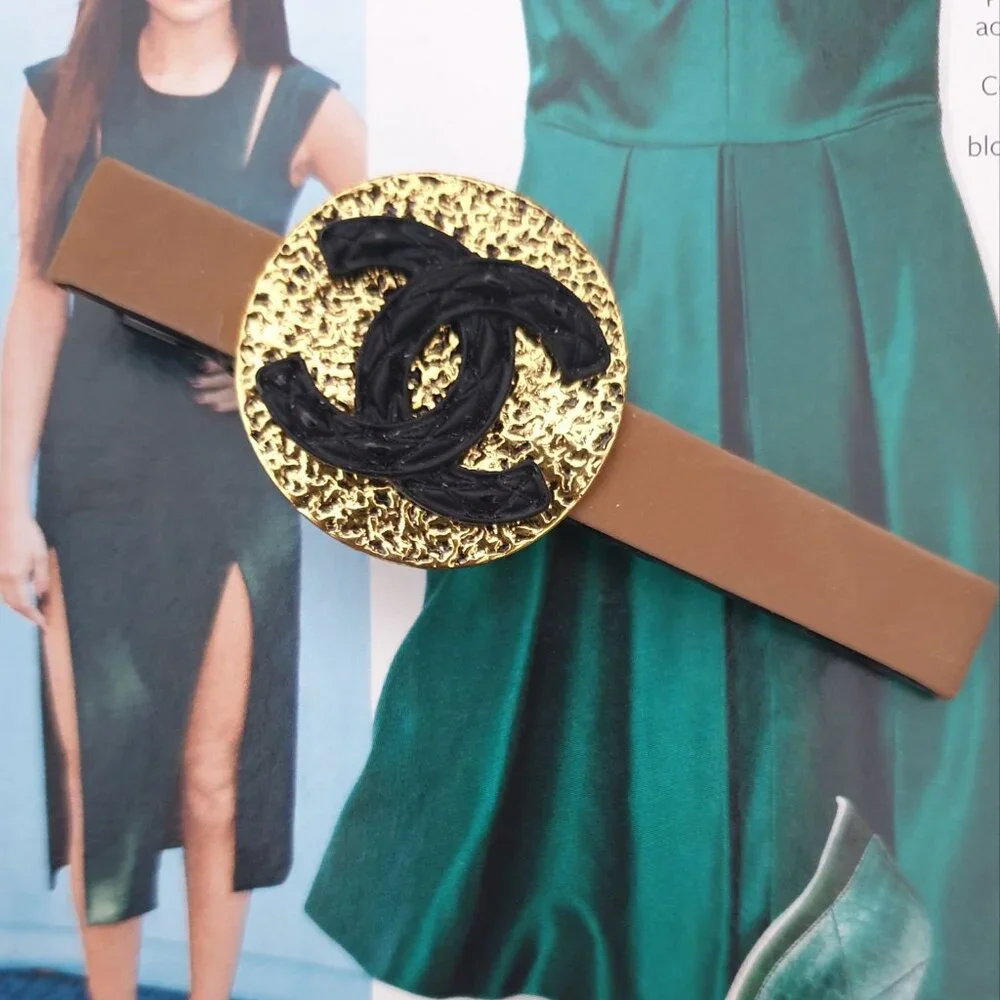 Women Brown Gold Metal Hair Clip Pin fashion Formal Casual Accessory Gift